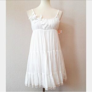 Rebecca Taylor white cotton babydoll dress